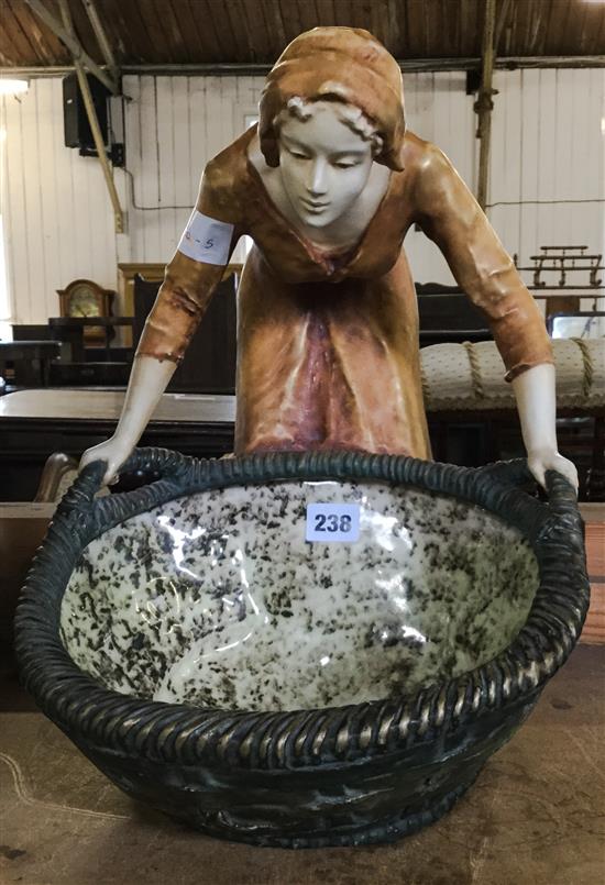 Austrian figural bowl